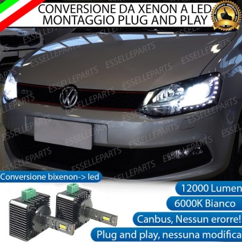 Coppia Lampade D3S Led Da Xenon A Led 12000 Lumen 6000K VOLKSWAGEN Polo 6R 6C1