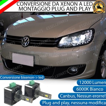 Coppia Lampade D3S Led Da Xenon A Led 12000 Lumen 6000K VOLKSWAGEN Touran V2