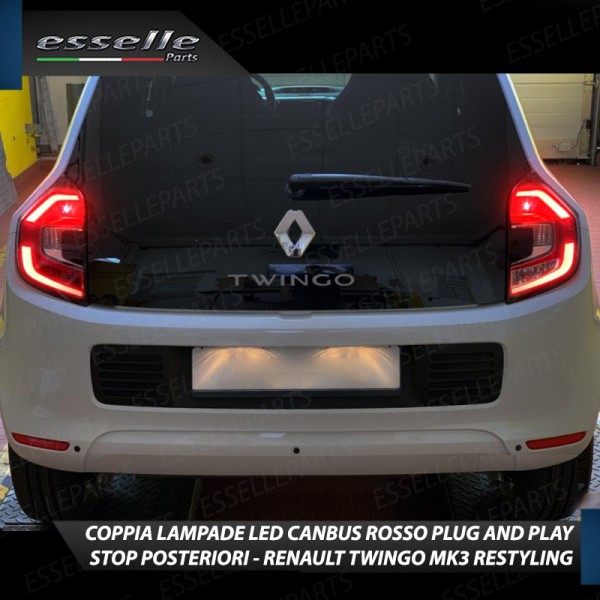 MODELLI RESTYLING - Coppia Lampade LED P21W Stop Posteriori per RENAULT TWINGO 3