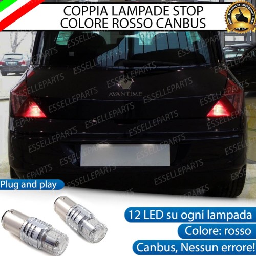 Coppia Lampade LED BAY15D Stop / Posizione Posteriori per RENAULT AVANTIME