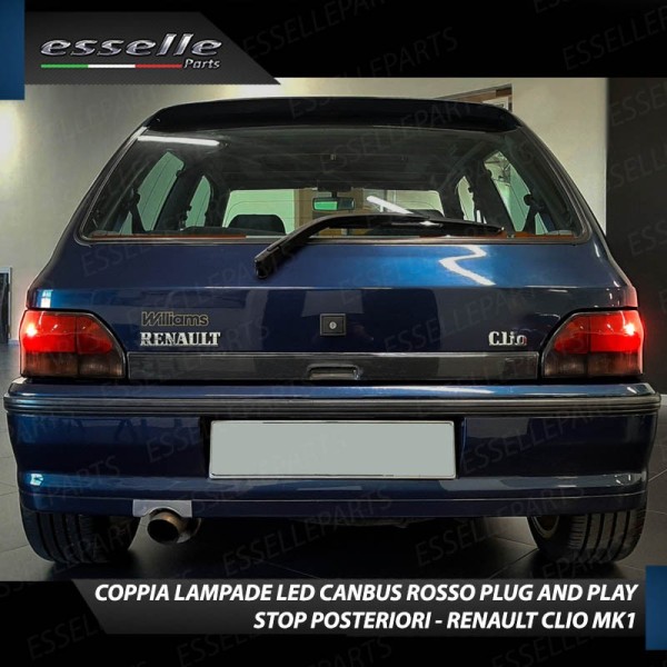 Coppia Lampade LED BAY15D Stop / Posizione Posteriori per RENAULT CLIO 1