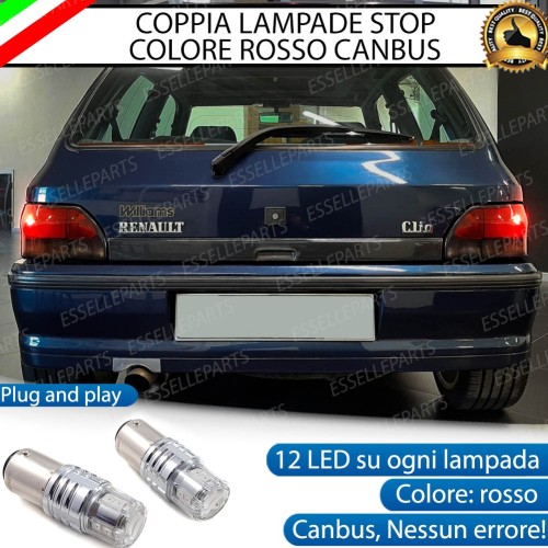 Coppia Lampade LED BAY15D Stop / Posizione Posteriori per RENAULT CLIO 1
