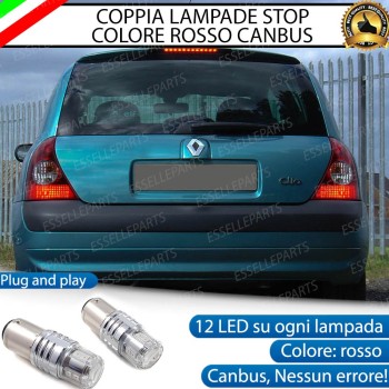 Coppia Lampade LED BAY15D Stop / Posizione Posteriori per RENAULT CLIO 2
