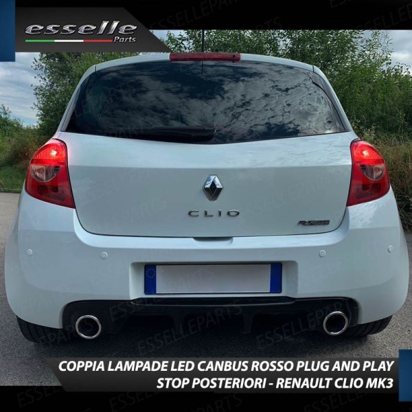 Coppia Lampade LED BAY15D Stop / Posizione Posteriori per RENAULT CLIO 3