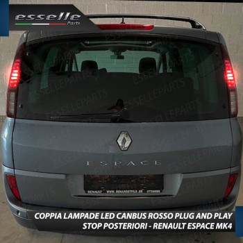 Coppia Lampade LED BAY15D Stop / Posizione Posteriori per RENAULT ESPACE 4