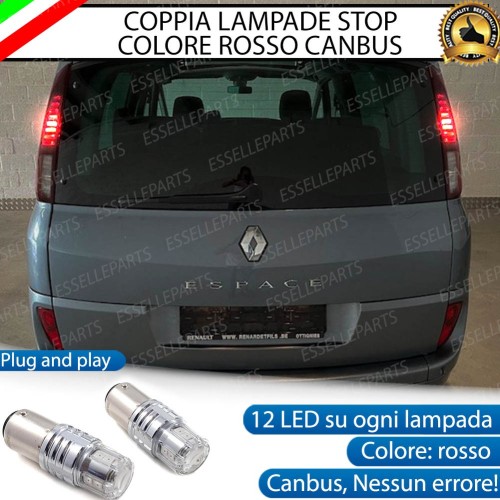Coppia Lampade LED BAY15D Stop / Posizione Posteriori per RENAULT ESPACE 4