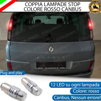 Coppia Lampade LED BAY15D Stop / Posizione Posteriori per RENAULT ESPACE 4