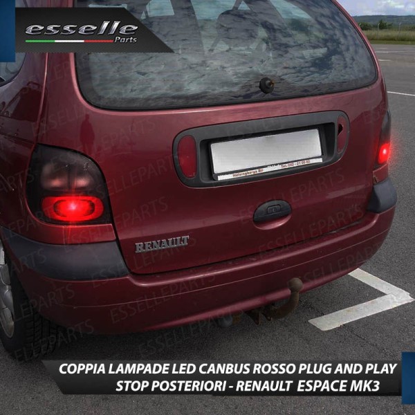 Coppia Lampade LED BAY15D Stop / Posizione Posteriori per RENAULT ESPACE 3