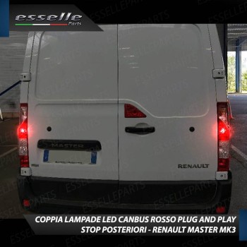 Coppia Lampade LED BAY15D Stop / Posizione Posteriori per RENAULT MASTER 3