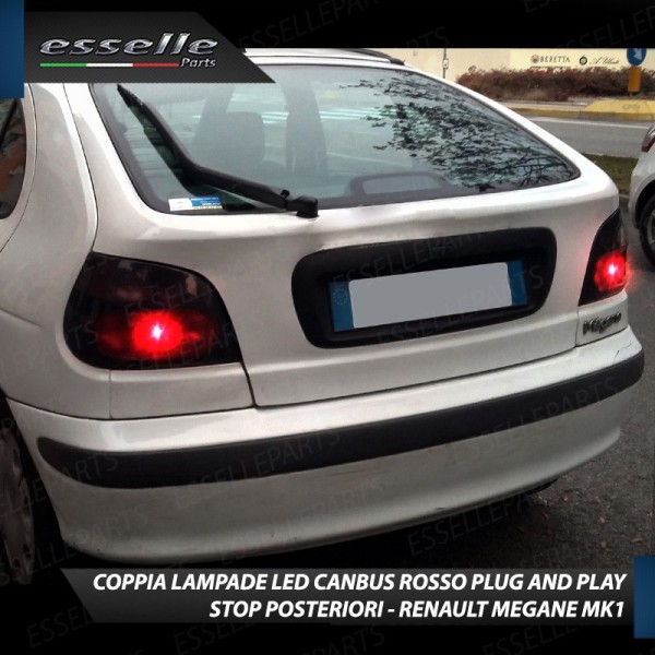 Coppia Lampade LED BAY15D Stop / Posizione Posteriori per RENAULT MEGANE 1
