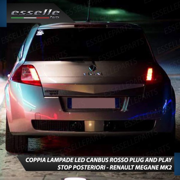 Coppia Lampade LED BAY15D Stop / Posizione Posteriori per RENAULT MEGANE 2