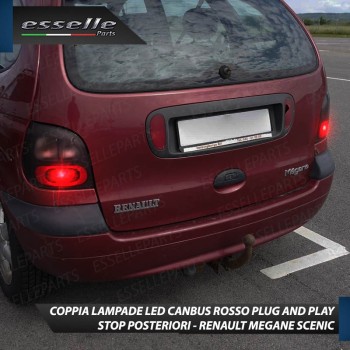 Coppia Lampade LED BAY15D Stop / Posizione Posteriori per RENAULT MEGANE SCENIC