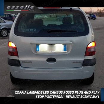 Coppia Lampade LED BAY15D Stop / Posizione Posteriori per RENAULT SCENIC 1