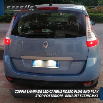 Coppia Lampade LED BAY15D Stop / Posizione Posteriori per RENAULT SCENIC 3
