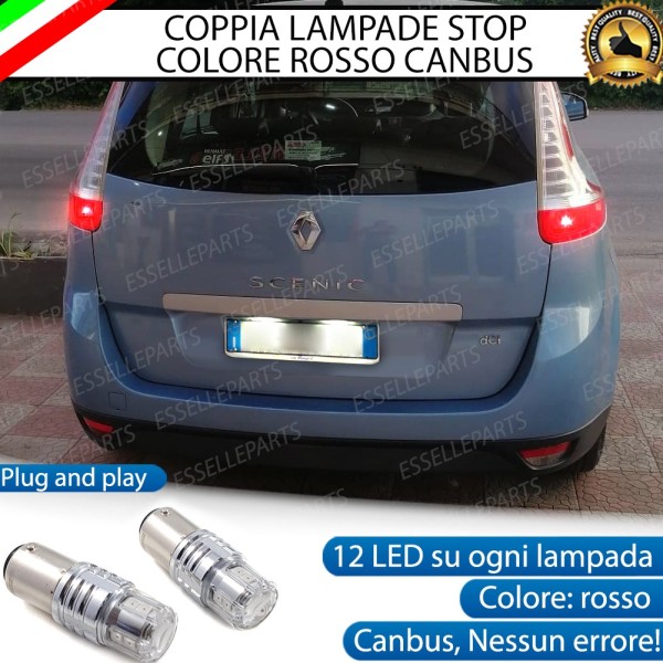 Coppia Lampade LED BAY15D Stop / Posizione Posteriori per RENAULT SCENIC 3