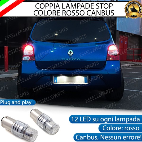 Coppia Lampade LED BAY15D Stop / Posizione Posteriori per RENAULT TWINGO 2