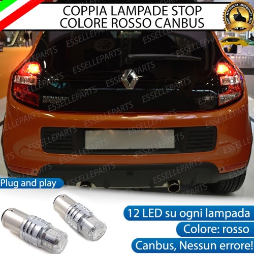 - MODELLI PRE-RESTYLING - Coppia Lampade LED BAY15D Stop / Posizione Posteriori per RENAULT TWINGO 3 PRE-RESTYLING