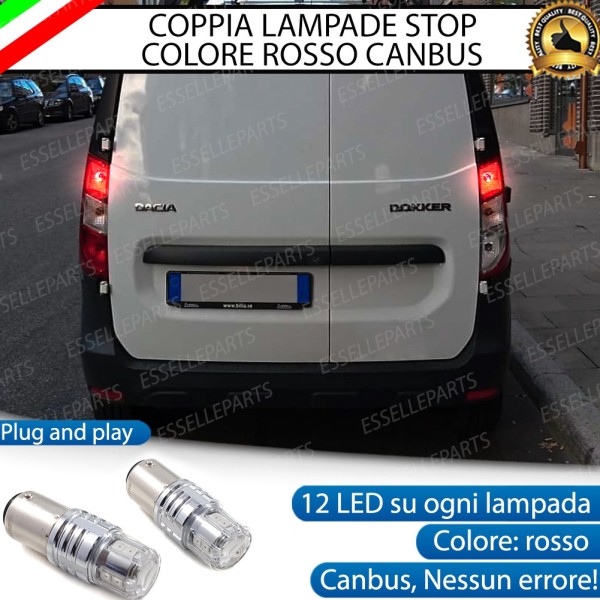 Coppia Lampade LED BAY15D Stop / Posizione Posteriori per DACIA DOKKER