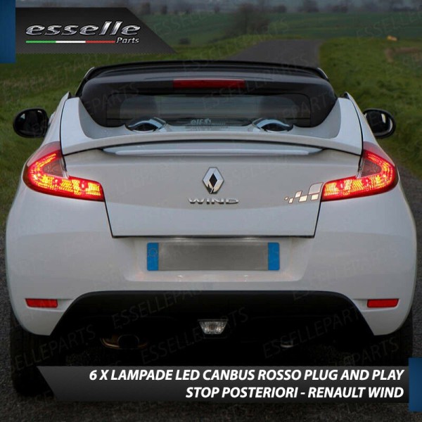 6 X Lampade LED BAY15D Stop / Posizione Posteriori per RENAULT WIND ROADSTER