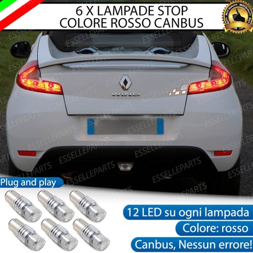 6 X Lampade LED BAY15D Stop / Posizione Posteriori per RENAULT WIND ROADSTER