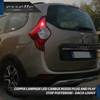 Coppia Lampade LED BAY15D Stop / Posizione Posteriori per DACIA LODGY