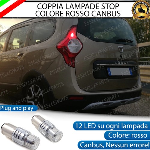 Coppia Lampade LED BAY15D Stop / Posizione Posteriori per DACIA LODGY