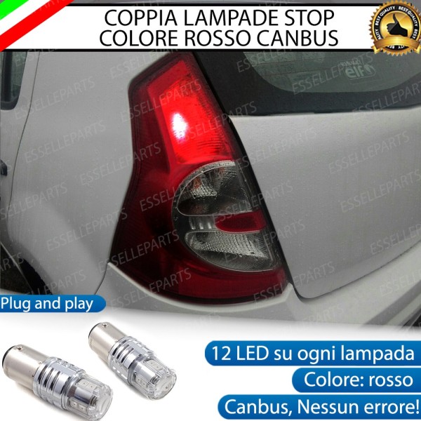 Coppia Lampade LED BAY15D Stop / Posizione Posteriori per DACIA SANDERO I