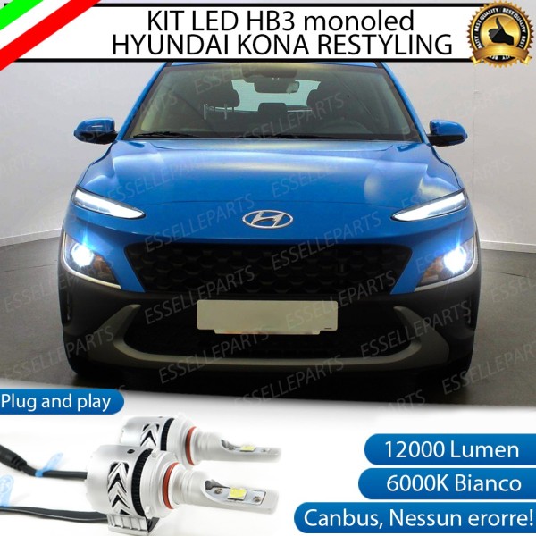 Kit Full LED HB3 coppia lampade mono led anabbaglianti/abbaglianti HYUNDAI KONA RESTYLING