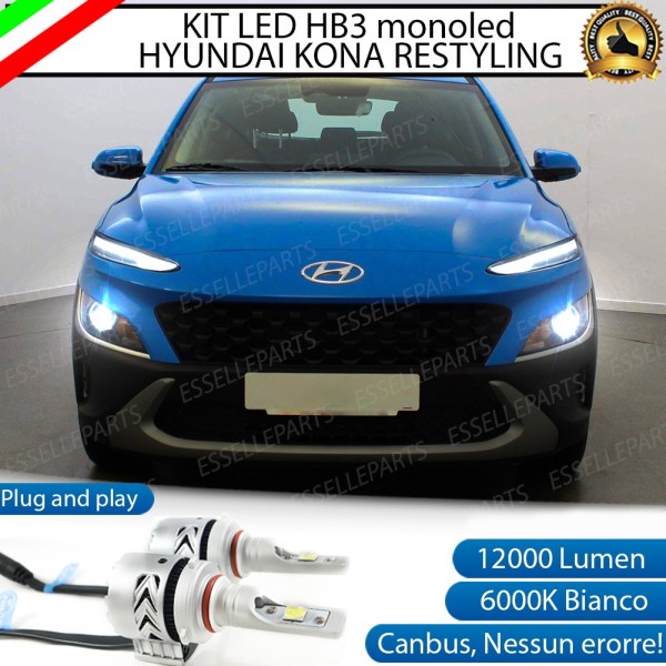 Kit Full LED HB3 coppia lampade mono led anabbaglianti/abbaglianti HYUNDAI KONA ELECTRIC RESTYLING