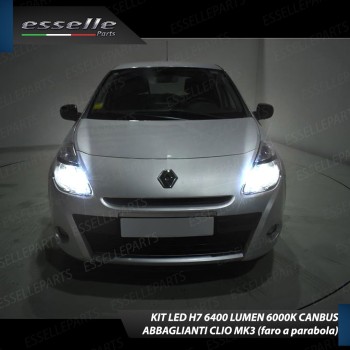 Conversione Fari Full LED 6000K bianco RENAULT CLIO 3 con fari a parabola