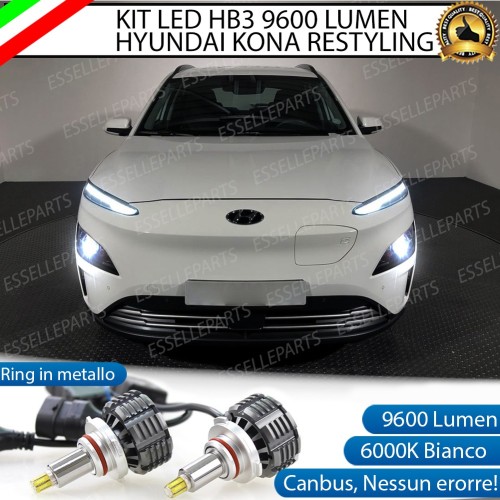 Kit Full LED HB3 9600 Lumen 6000K bianco HYUNDAI KONA ELECTRIC RESTYLING