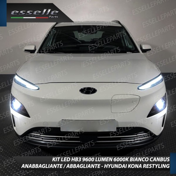 Kit Full LED HB3 9600 Lumen 6000K bianco HYUNDAI KONA ELECTRIC RESTYLING