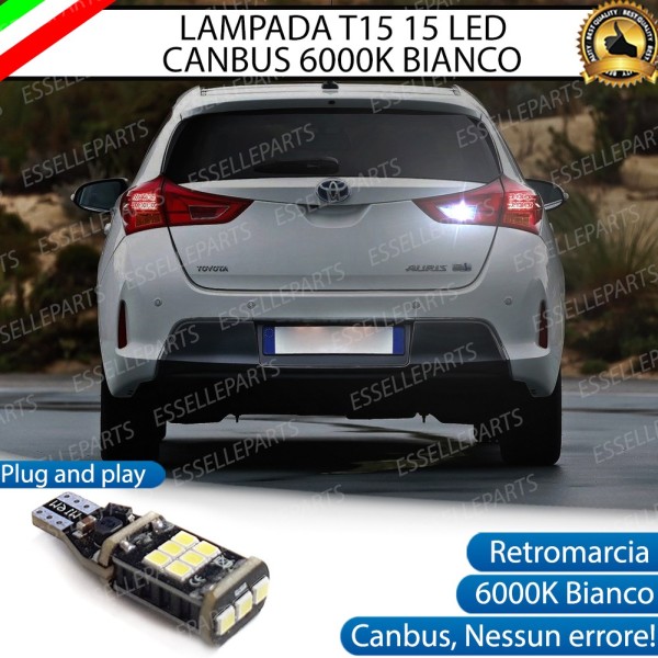 Luce Retromarcia TOYOTA AURIS II 600 LUMEN T15 W16W CANBUS 3.0 NO ERROR
