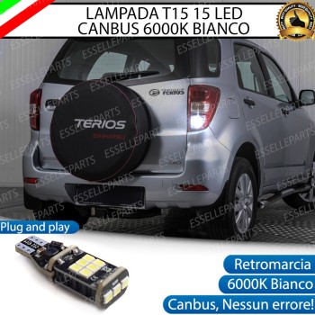 Luce Retromarcia DAIHATSU TERIOS II 600 LUMEN T15 W16W CANBUS 3.0 NO ERROR