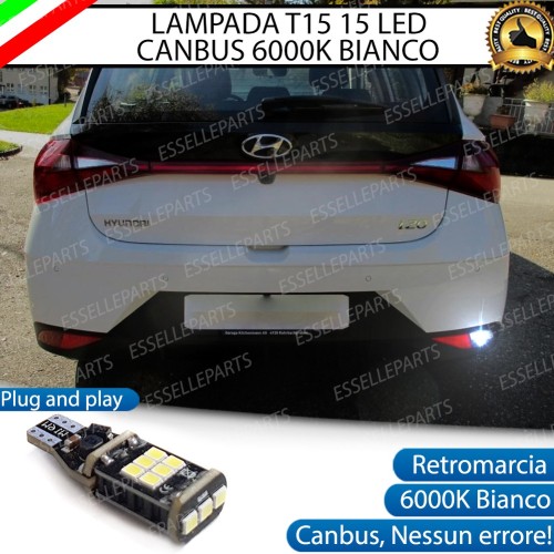 Lampada Retromarcia LED T15 per HYUNDAI I20 MK3 Canbus 6000K