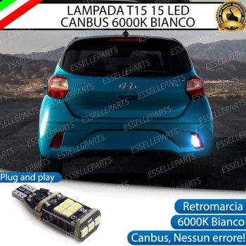Lampada Retromarcia LED T15 per HYUNDAI I10 3 Canbus 6000K