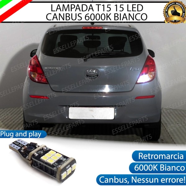 Lampada Retromarcia LED T15 per HYUNDAI I20 MK1 RESTYLING