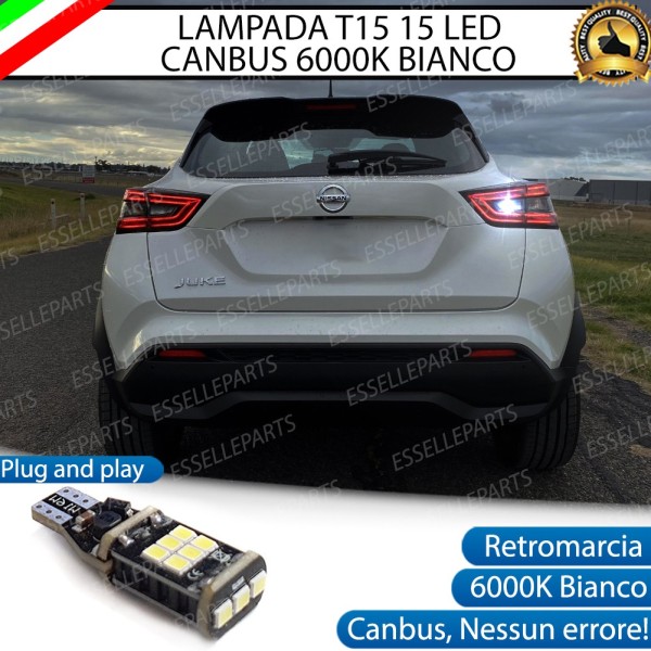 Lampada Retromarcia LED T15 per NISSAN JUKE MK2 Canbus 6000K