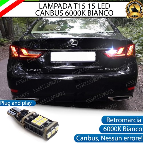 Luce Retromarcia LEXUS GS IV 600 LUMEN T15 W16W CANBUS 3.0 NO ERROR