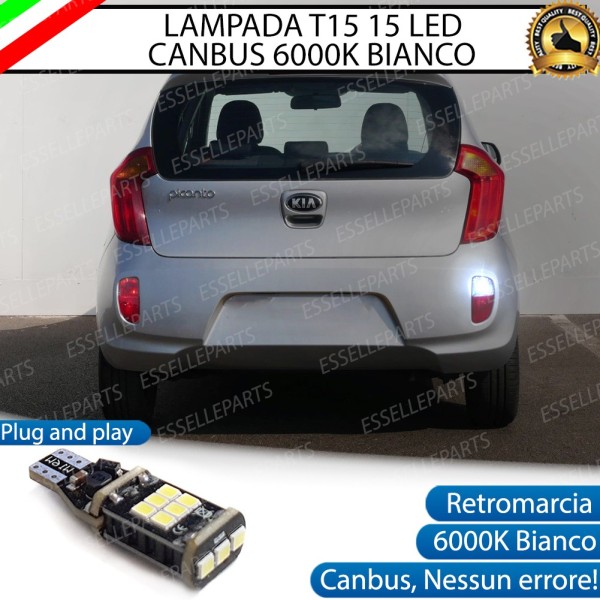 Luce Retromarcia KIA PICANTO II 600 LUMEN T15 W16W CANBUS 3.0 NO ERROR