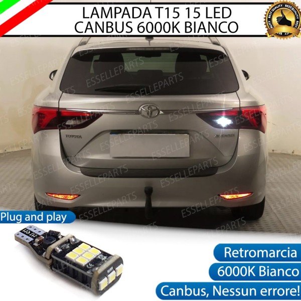 Luce Retromarcia TOYOTA AVENSIS T27 RESTYLING DAL 05/2015 600 LUMEN T15 W16W CANBUS 3.0 NO ERROR