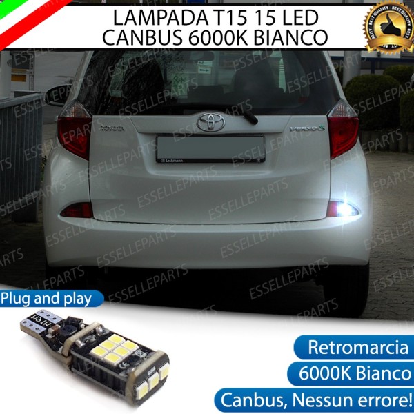 Luce Retromarcia TOYOTA VERSO S 600 LUMEN T15 W16W CANBUS 3.0 NO ERROR