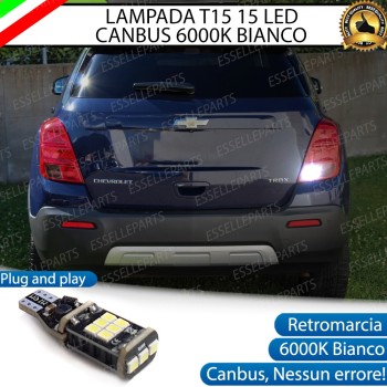 Lampada Retromarcia LED T15 per CHEVROLET TRAX Canbus 6000K