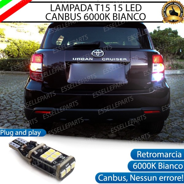 Lampada Retromarcia LED T15 per TOYOTA URBAN CRUISER Canbus