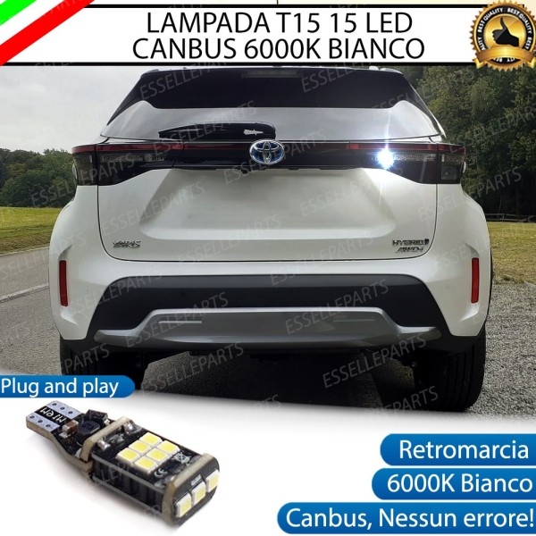 Luce Retromarcia TOYOTA YARIS CROSS 600 LUMEN T15 W16W CANBUS 3.0 NO ERROR