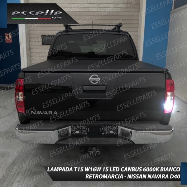 Lampada Retromarcia LED T15 per NISSAN NAVARA D40 Canbus