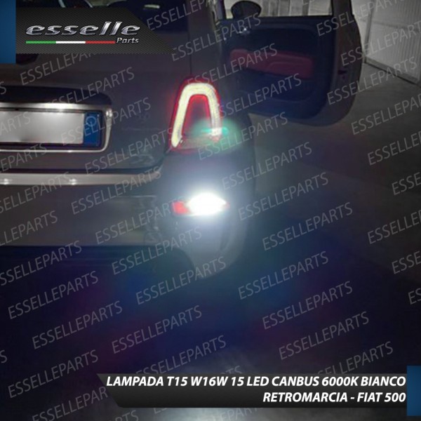 Lampada LED Retromarcia T15 15 LED Canbus 6000K Abarth 500 595 695 Restyling