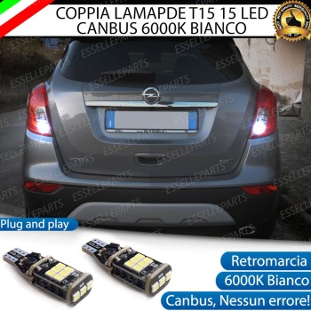 Luci Retromarcia OPEL MOKKA X 1200 LUMEN T15 W16W CANBUS 3.0 NO ERROR