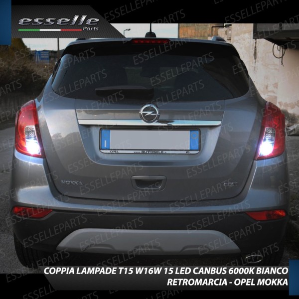 Luci Retromarcia OPEL MOKKA X 1200 LUMEN T15 W16W CANBUS 3.0 NO ERROR