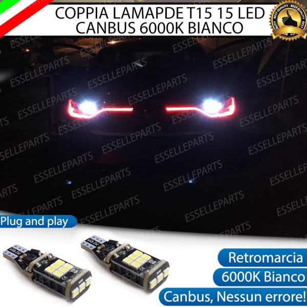 Luci Retromarcia RENAULT MEGANE IV 5 PORTE 1200 LUMEN T15 W16W CANBUS 3.0 NO ERROR